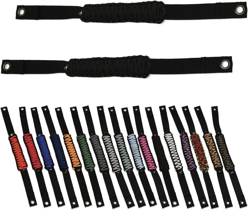 IAG Performance IAG Paracord Grab Handle 2-Piece Set for Ford Bronco 2021-2024+ (Black) - Image 1